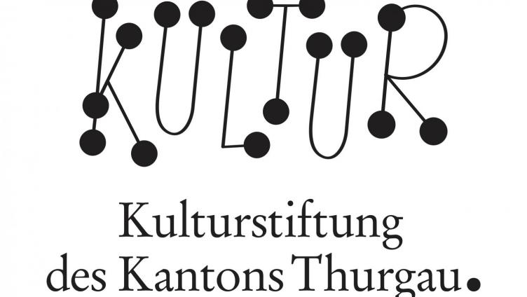 Das Bild ist eine Grafik. Es ist das Logo der Kulturstiftung. Das Wort Kultur steht über dem Namen der Stiftung und ist in einer verspielter Schrift. An allen Endpunkten der Buchstaben stehen kleine schwarze Kreise.