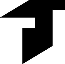 Das Bild ist eine Grafik. Es ist das Logo vom Theater Trouvaille und zeigt ein grosses T in schwarzer Farbe.